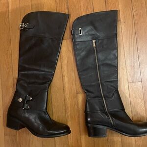 Vince Camuto Sleek Black Over the Knee Boots